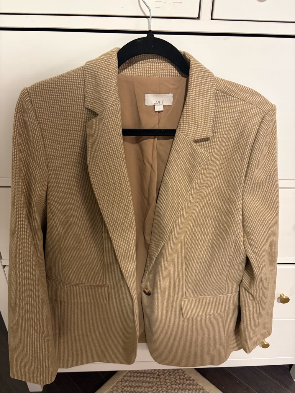LOFT Beige Textured Women's Blazer